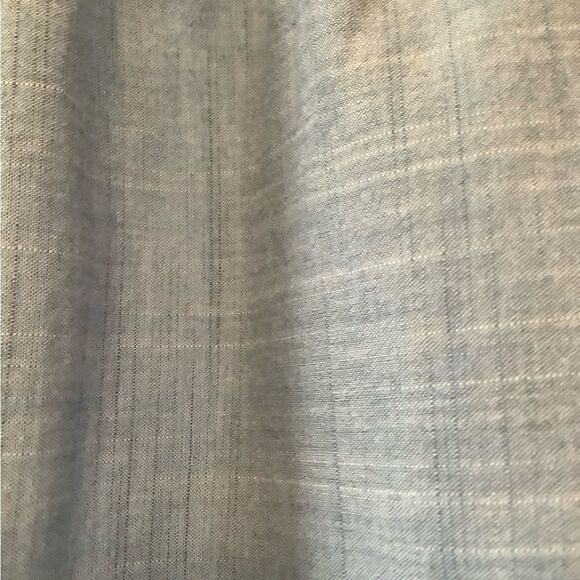 💠 NYDJ Chambray Embroidered Blouse – Scalloped Hem, 3/4 Sleeve – Size S - Picture 5 of 6